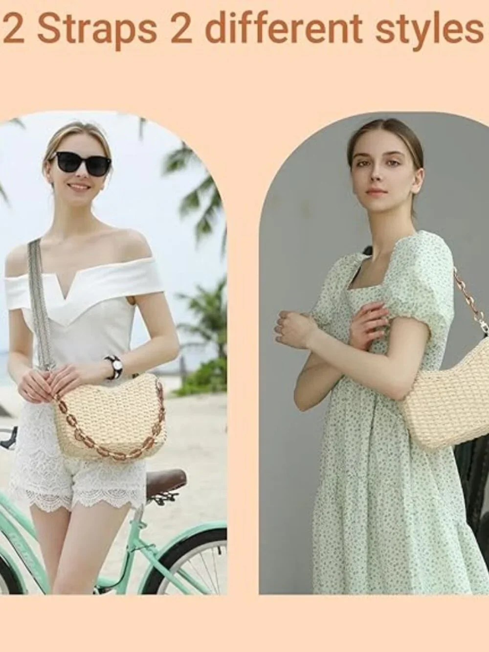 Small Straw Woven Crossbody Bag